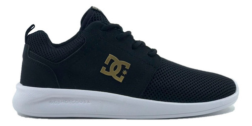 Dc Zapatillas Lifestyle Mujer Midway Sn Negro-dorado Blw