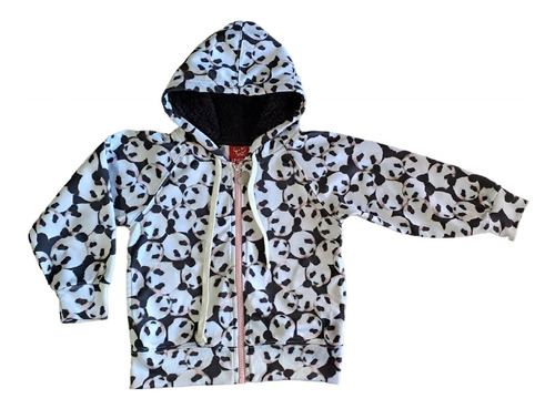 Campera Grisino Nena 4-5 Años Pandas Impecable 