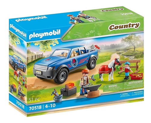Playmobil Country 70518 El Herrador De Caballos Con Vehiculo
