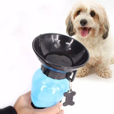 Bebedero Para Perros Paseo 500 Ml Botella Flexible Portatil