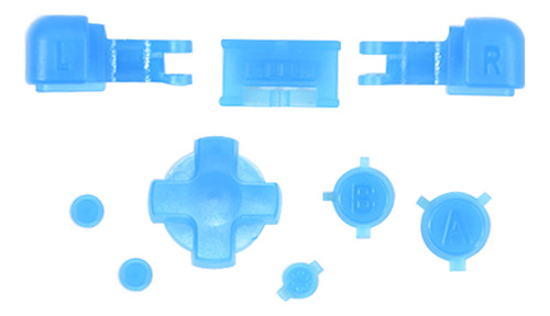 Botones Color Celeste Transparente Para Game Boy Advance Sp