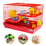 Gaiola Casa Hamster Itens Inclusos Completa Grande 2 Andares