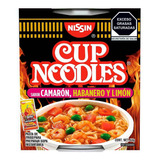 Sopa Instantánea Nissin Cup Noodles Camarón, Habanero Y Limón 64g