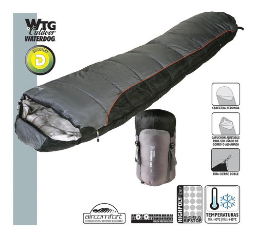 Bolsa De Dormir Waterdog Mod Shaba 450 -10°c (bajo Cero)!!!