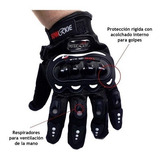 Guantes Moto Pro Biker Protección Nudillos Cross Enduro