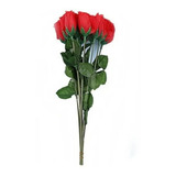 50 Rosas Botões Artificial Vermelha Decoração Flor Luxo