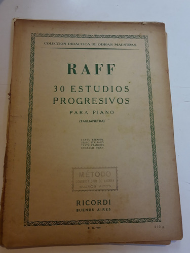 Pa 0018 - Raff - 30 Estudios Progresivos Piano Tagliapietra