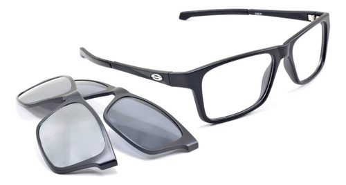 Armação Esportiva Oculos Clipon Solar + Lente Espelhada 988