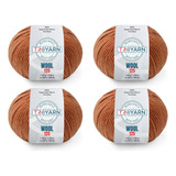 Telas De Algodón Troyarn Wool 125 (paquete De 4 Madejas) 100