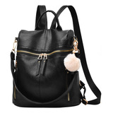 Mochila Cartera Erfei Para Mujer Color Negro