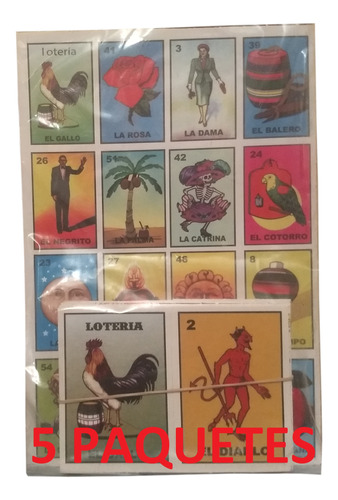 Loteria Mexicana Con Cartas , Juego De Mesa ,tus Fiestas