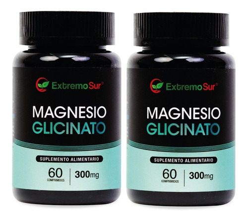 Glicinato De Magnesio 300mg X 60 Comp. Pack 2 Frascos