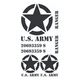  Stiker Kit  De 7  Calcomanias Estrellas Us Army  De Vinil