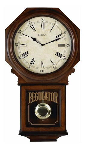 Reloj De Pared Chiming Bulova Ashford, Nogal