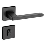 Fechadura Externa Pado Karli Quadrada Preto Fosco 55mm Cor Preto Texturizado