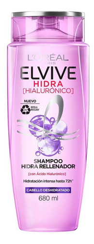  Shampoo Loréal Paris Elvive Hidra Hialurónico Rellenador 680ml