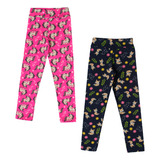 Kit 2 Calças Infantil Legging Estilosa Moda Frio Estampada 