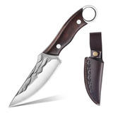 Cuchillo Militar Deshuesar Forjado Hecho A Mano + Funda