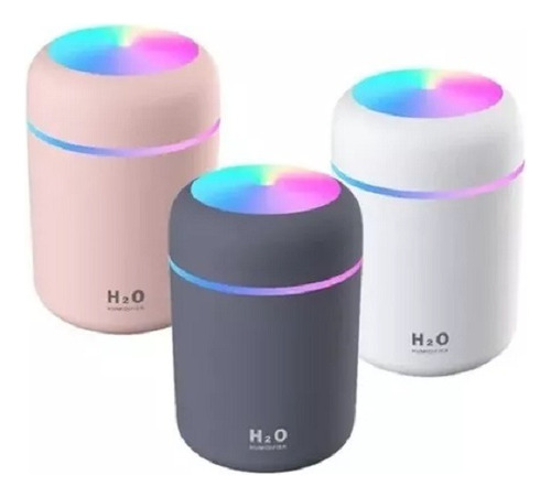 Humidificador  Difusor Aroma Ambientador Luz Led H2o Cilindr
