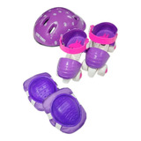 Patines 4 Ruedas Niños Ajustables Casco + Kit Protección