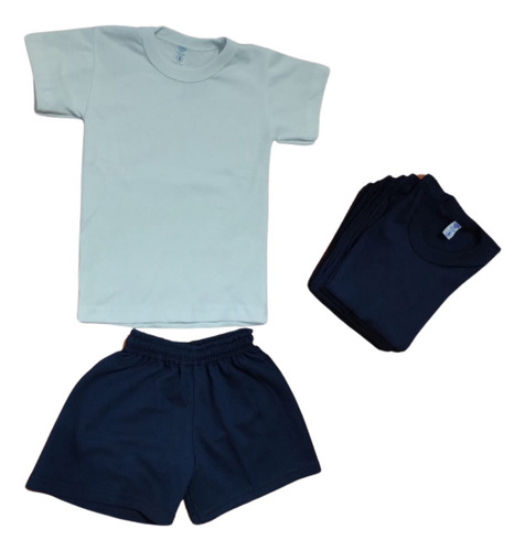 Conjunto Escolar Instinto Remera Jersey + Bermuda Rustico 