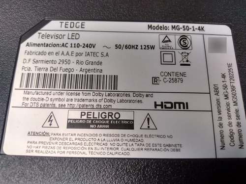 Backligh Tv Tedge Mg5014k