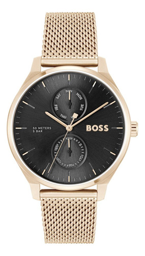 Reloj Hugo Boss Hombre Acero Baño Oro 1514104 Tyler