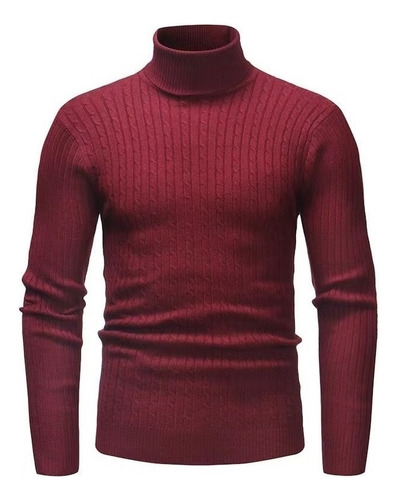 Sweater Cuello Alto Moda Comodo Hombre Invierno Tortug 2024