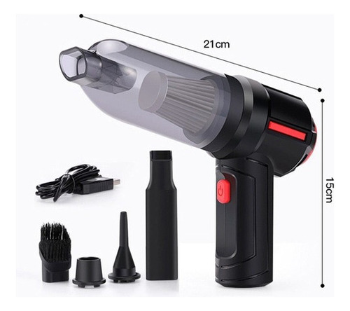 Car Vacuum Cleaner 9000pa 120w 3-in-1 Portable Cordless