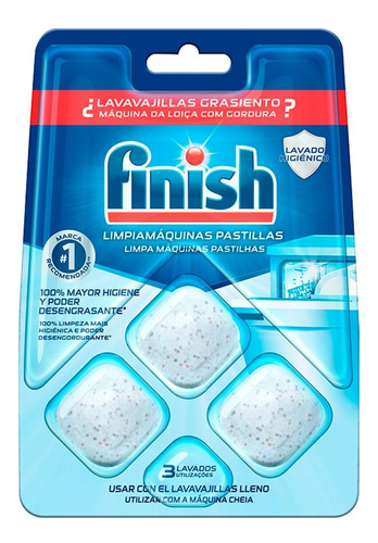 Finish® Limpia Maquinas Lavavajillas Contiene 3 Pastillas