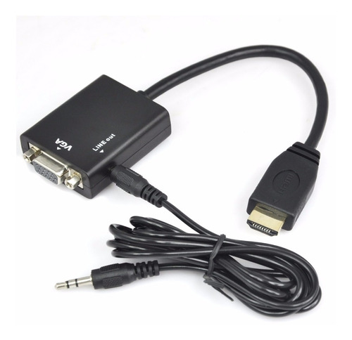 Conversor Adaptador Hdmi A Vga Con Audio 1080 Full Hd Oferta