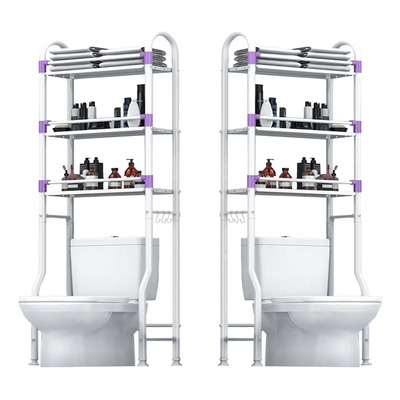 Folira® Color Blanco Mueble Bano,toallero Para Bano,organizador Para Bano,metal Estante Para Bano,rack Para Bano,ahorro De Espacio, Instalación Conveniente Y Buena Capacidad De Carga | Envío gratis