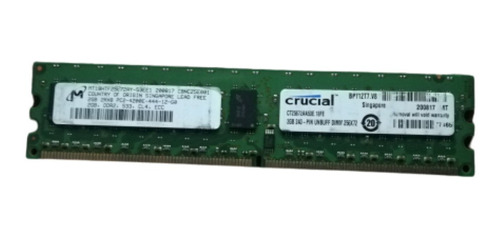 Memoria Ram Crucial 2gb Pc2-4200e -444-12-g0 Ddr2-533cl4 Ecc