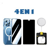 Kit Funda Para iPhone Magsafe Cargador Mica Camara Pantalla