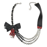 Hello Kitty X Swarovski Black Elegant Necklace 