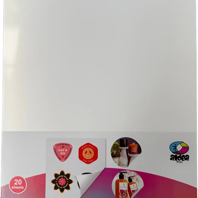 Vinil Pp Adhesivo Imprimible Blanco Brillante A4 40 Hojas Blanco | MercadoLibre