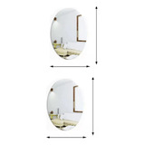 Espejo Decorativo Ovalado Acrilico Tipo Espejo Liviano 