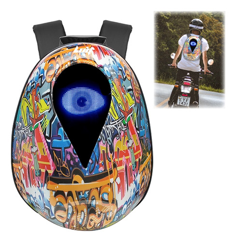 Mochila De Motocicleta Con Pantalla Led Impermeable