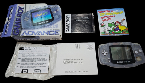 Nintendo Gameboy Advance Glacier Clear Blue En Caja Local Mg