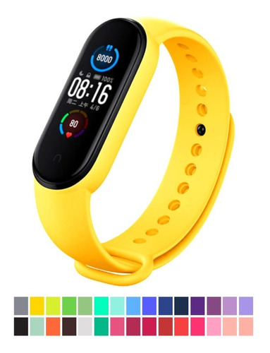 Pulseira Colorida Silicone Compatível Com Xiaomi Mi Band 5/6