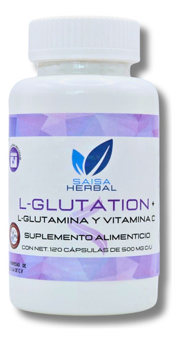L-glutation + Glutamina Y Vitamina C De 120 Cáp Saisa Herbal