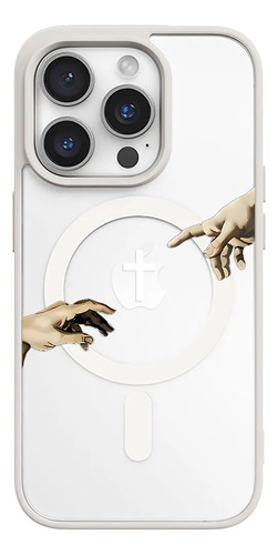 Funda Magnética Con Un Par De Manos Para iPhone 17 Pro Max 16 16e 15 14 13 11 Plus 12 Mini Air Carcasa-blanco