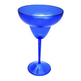 Kit De 10 Tazas Acrílicas Para Margaritas, 350 Ml, Color Azul Real