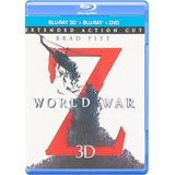 Guerra Mundial Z Brad Pitt Pelicula Bluray 3d + Bluray + Dvd