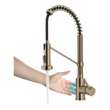 Llave De Cocina Sin Contacto Comercial De 45 Cm En Bronce Ch