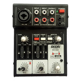 Consola Mixer Moon Mc302 Usb Portatil 3 Canales