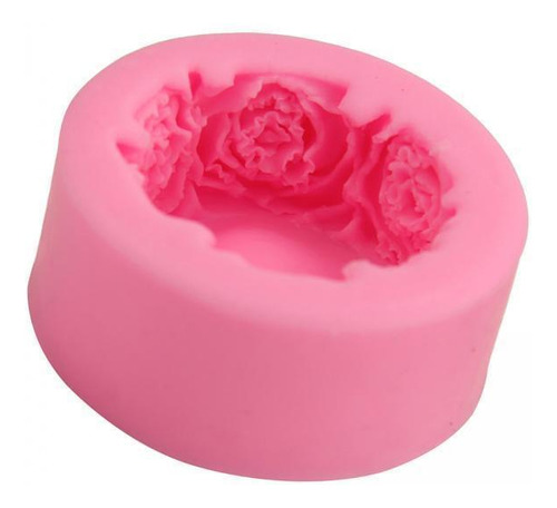 3 Molde De Silicona Con Forma De Flor De Rosa Para Velas