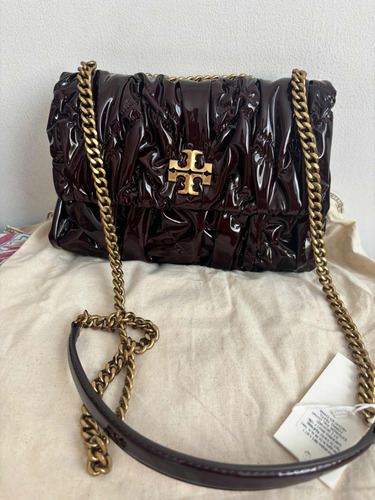 Bolsa Charol Color Vino Tory Burch