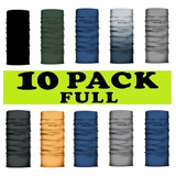10 Pack Full - Bandana, Bufanda, Mascara Moto, Ciclismo, Sol