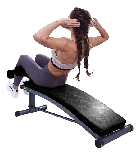 Banco Ajustable De Entrenamiento Para Abdominales; Negro